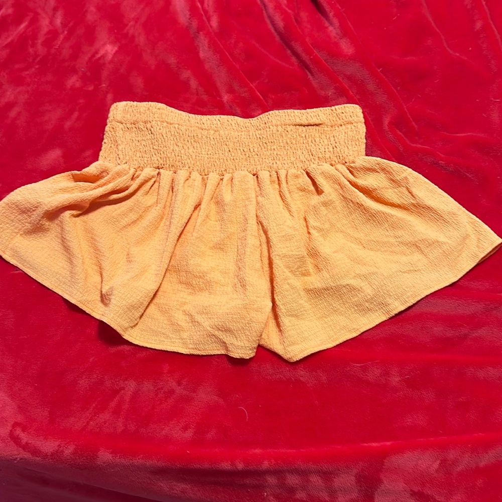 Orange flowy shorts